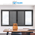 Slide And Sash Windows French Style Sliding Windows Aluminum Alloy Nylon Screen Factory